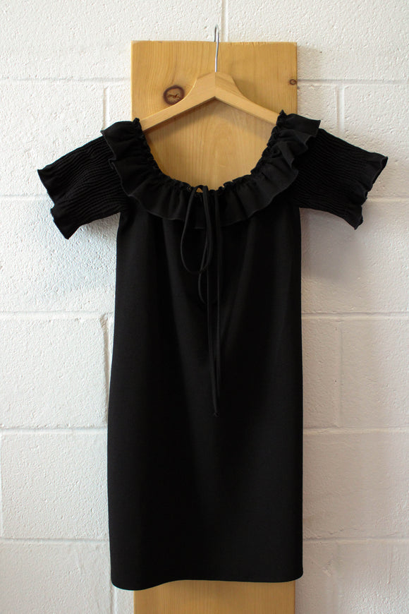 Zara Off Shoulder Black Dress : S