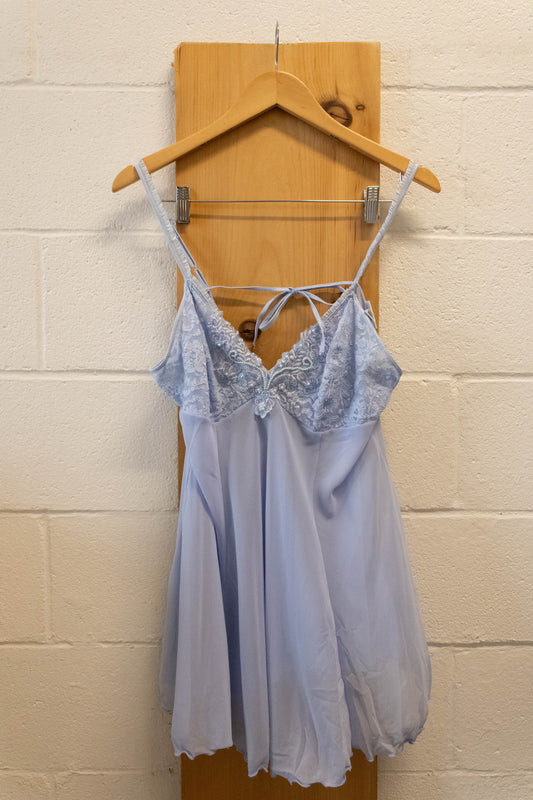 Blue Chiffon Slip Dress : L