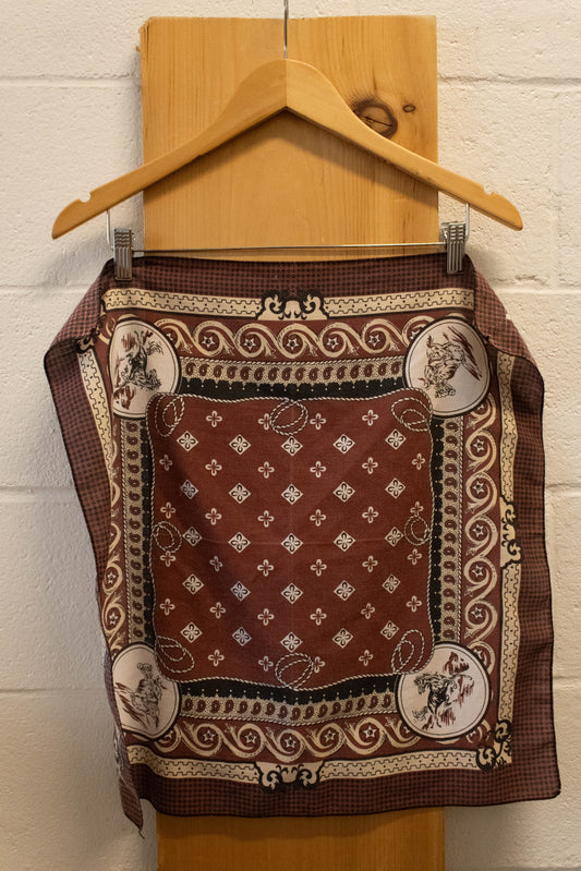 Red Brown Western Bandana