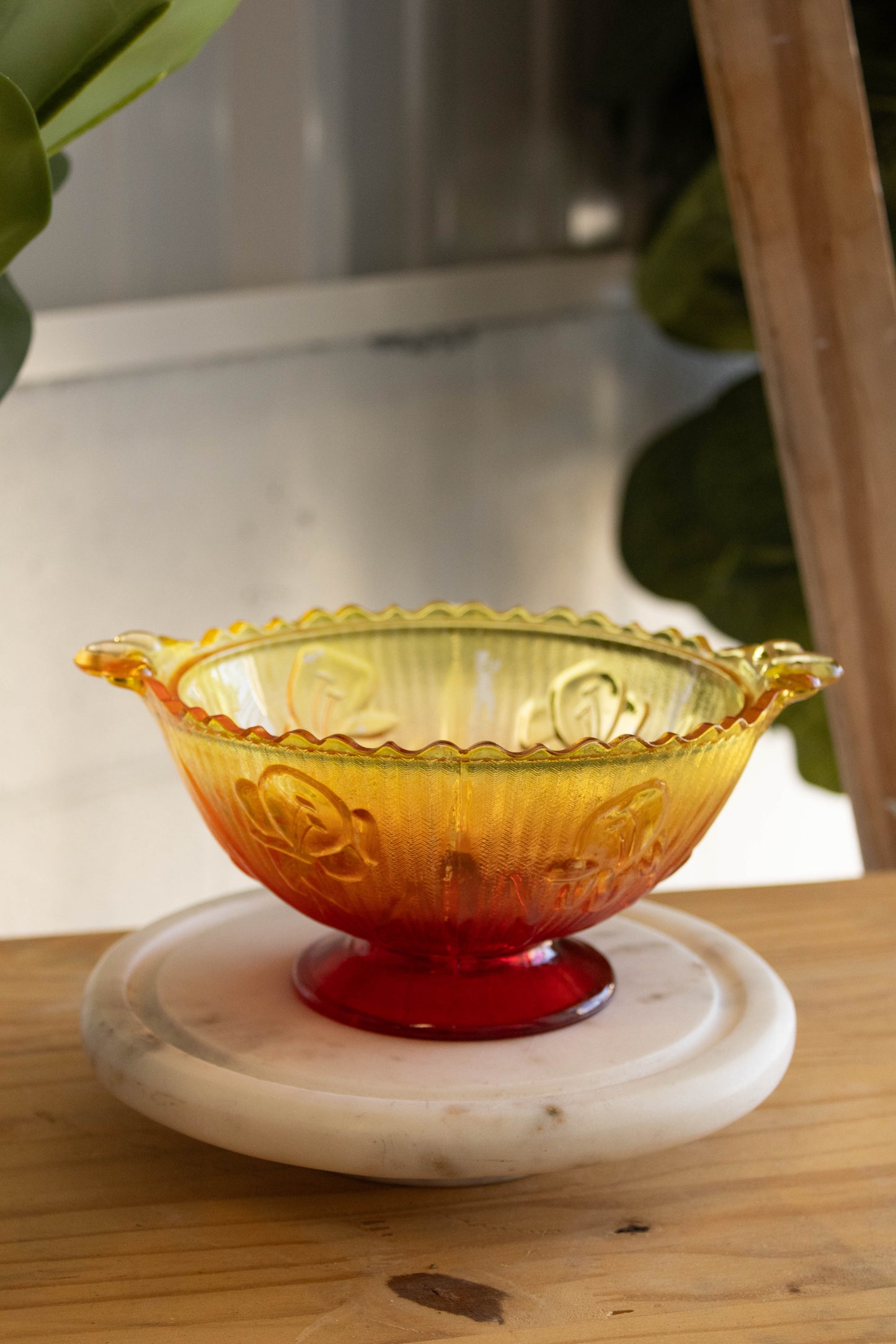 Yellow Red Ombre Candy Dish (Local Pick Up Only)