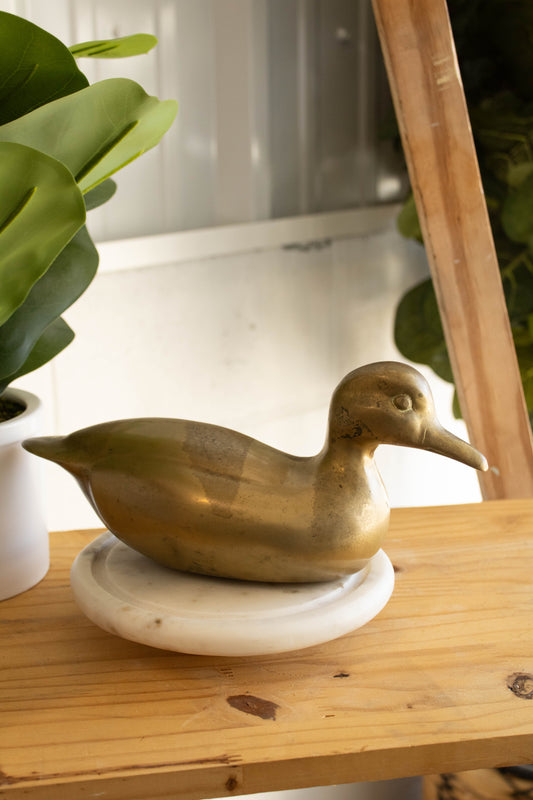 Large Brass Duck