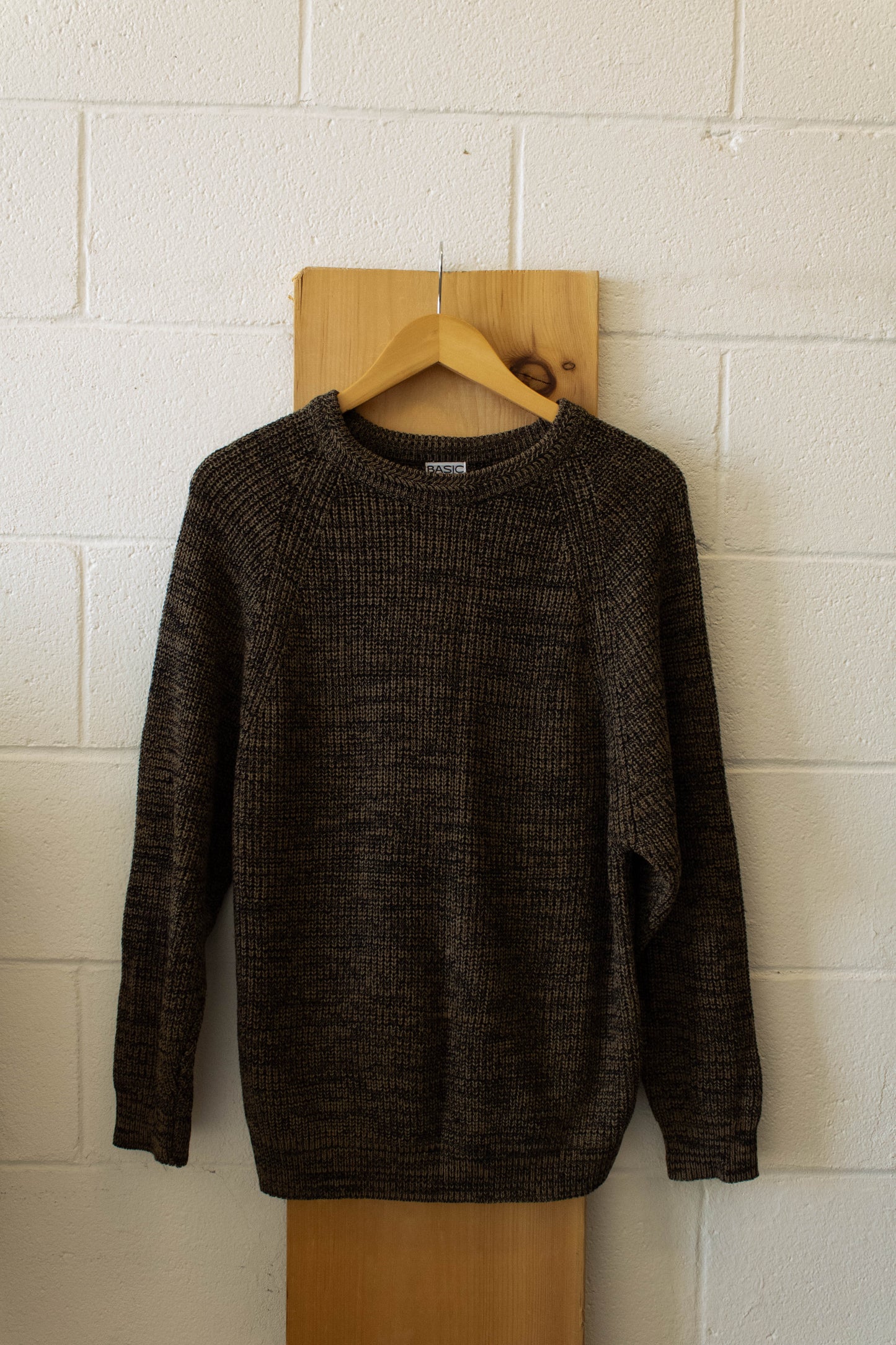 Vtg Brown Knit Sweater : M