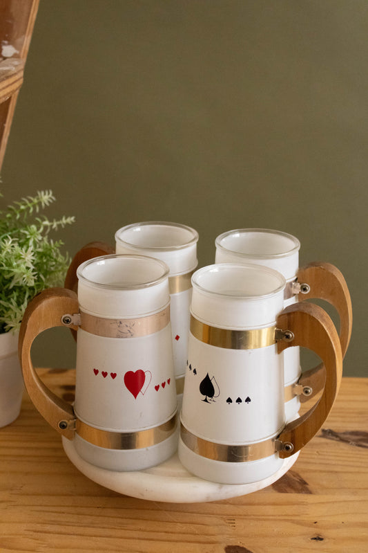 Set of 4 Frosted Poker Mugs (Local Pick Up Only)