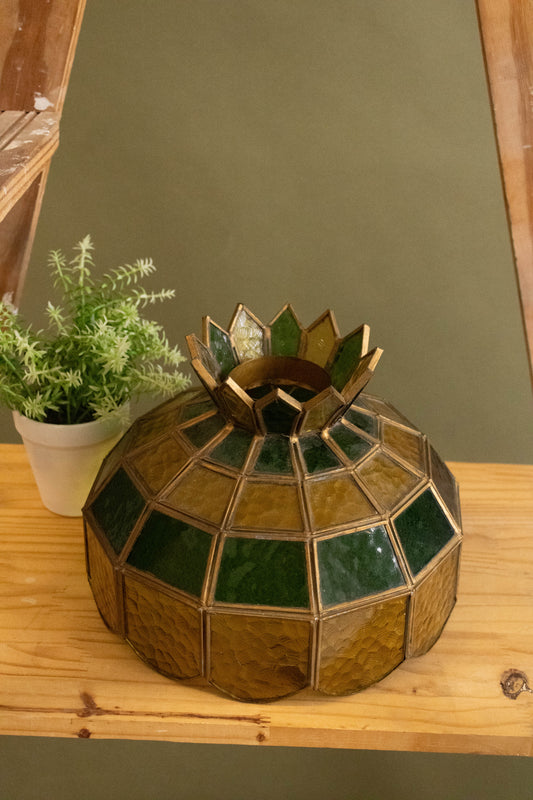 Small Green Stained Glass Lamp Shade (Local Pick Up Only)