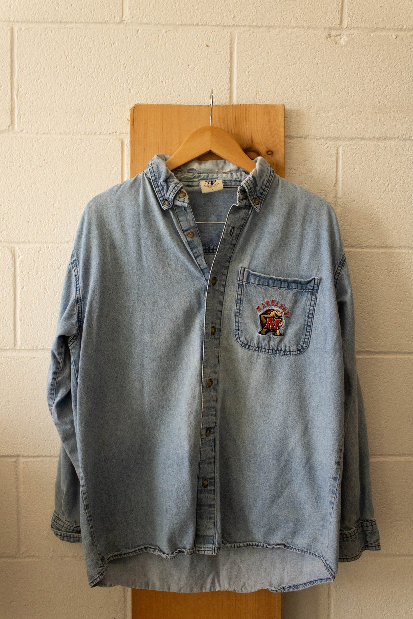 Vtg Maryland Denim Button Up : L