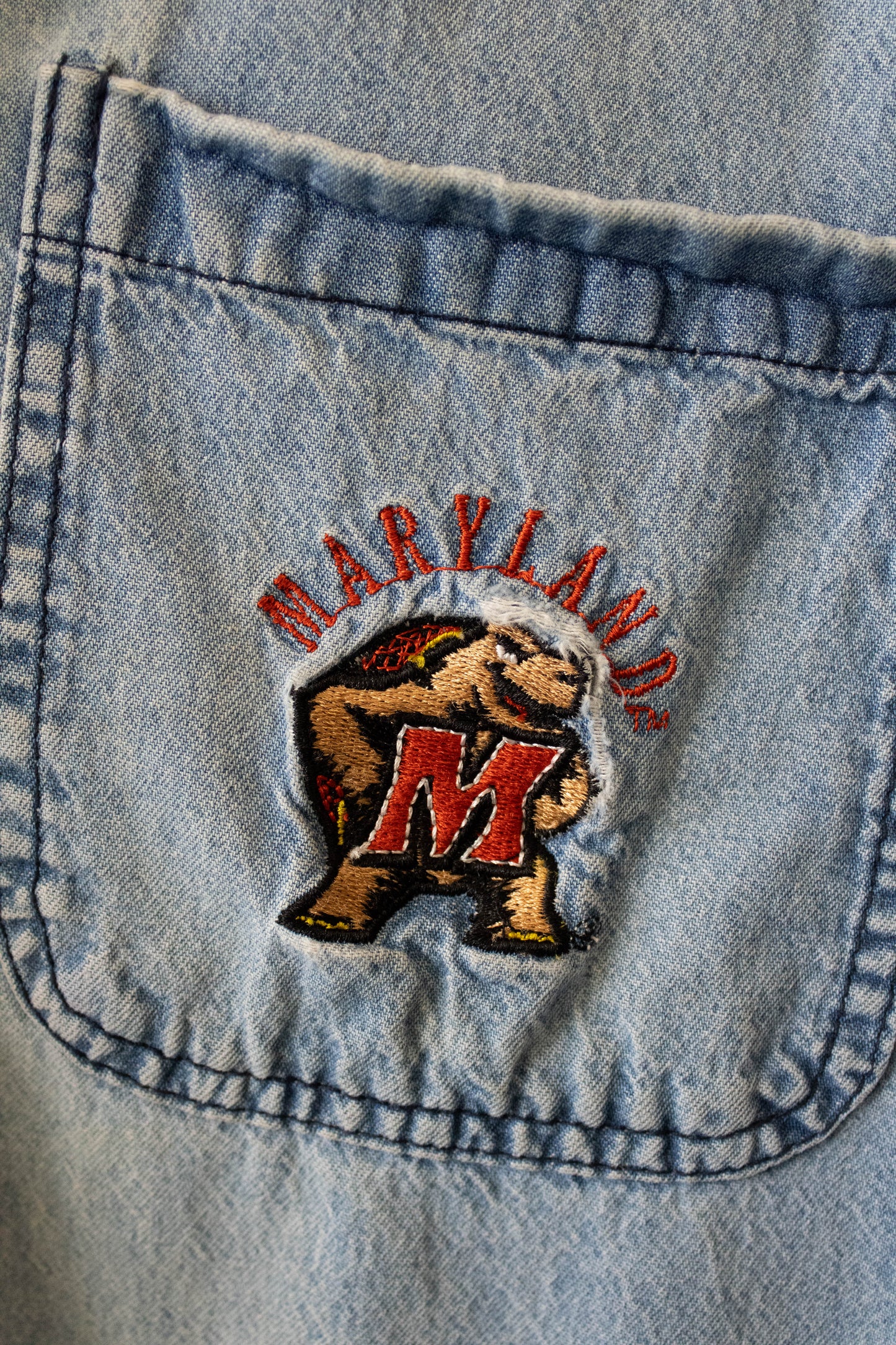 Vtg Maryland Denim Button Up : L