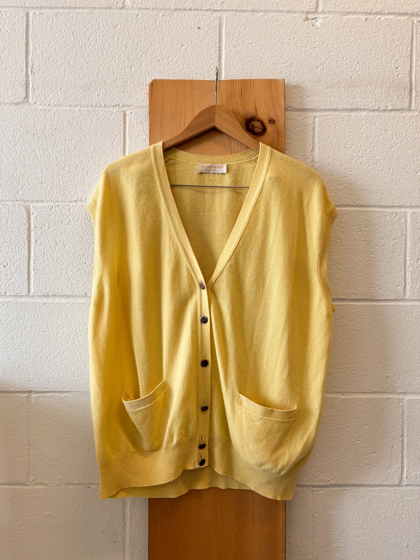 Butter Yellow Cashmere Sweater Vest : 49