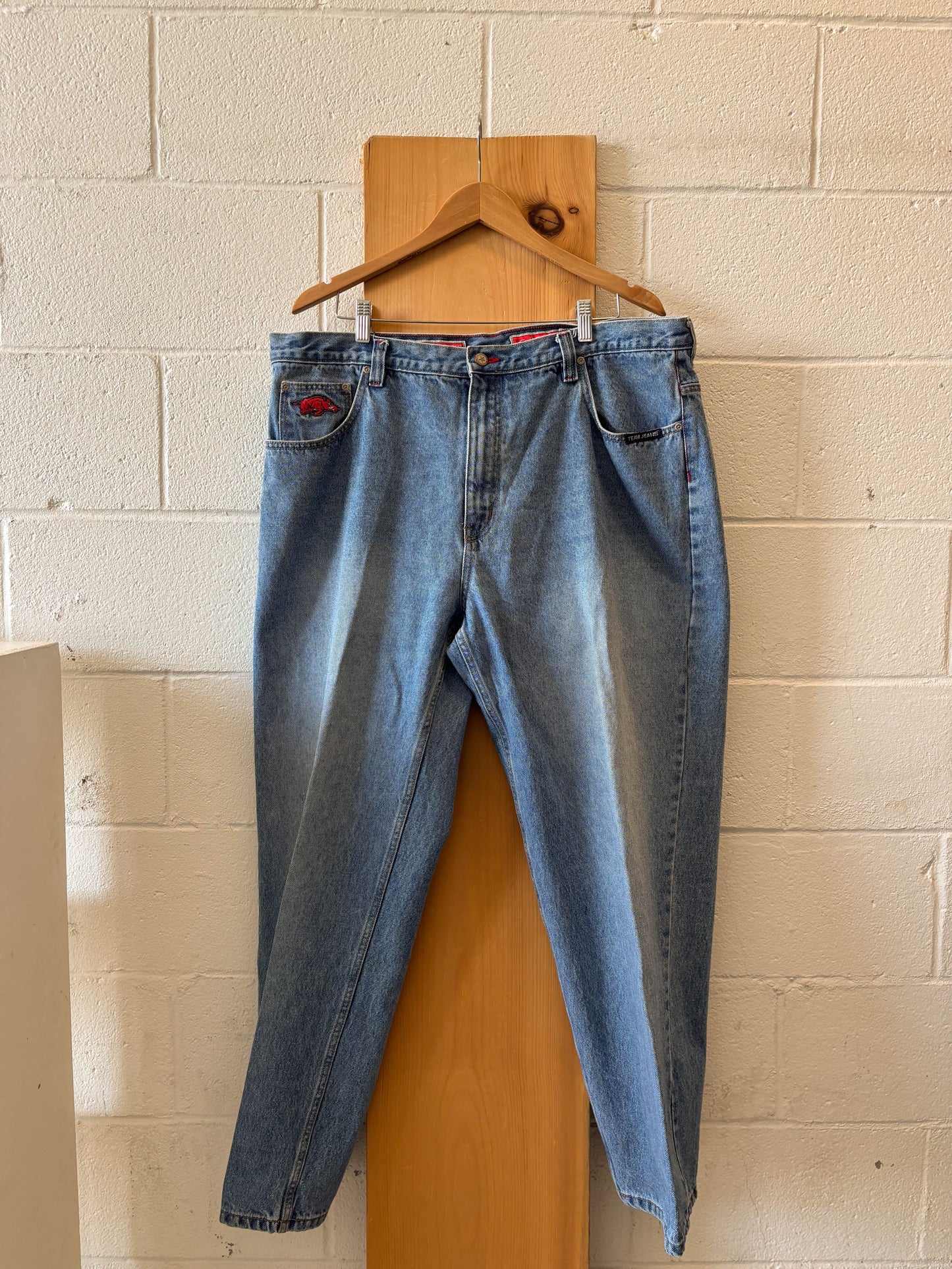 Vtg Razorback Team Jeans : 40