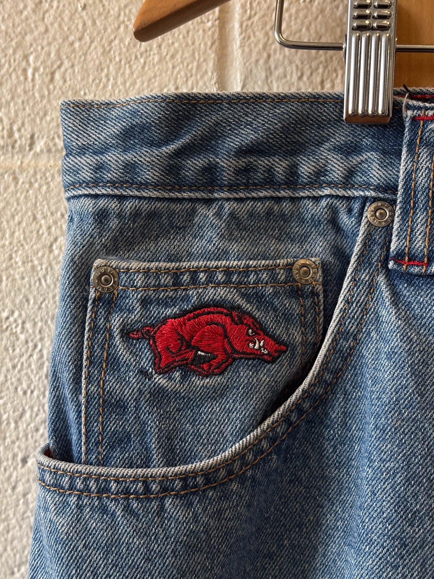 Vtg Razorback Team Jeans : 40