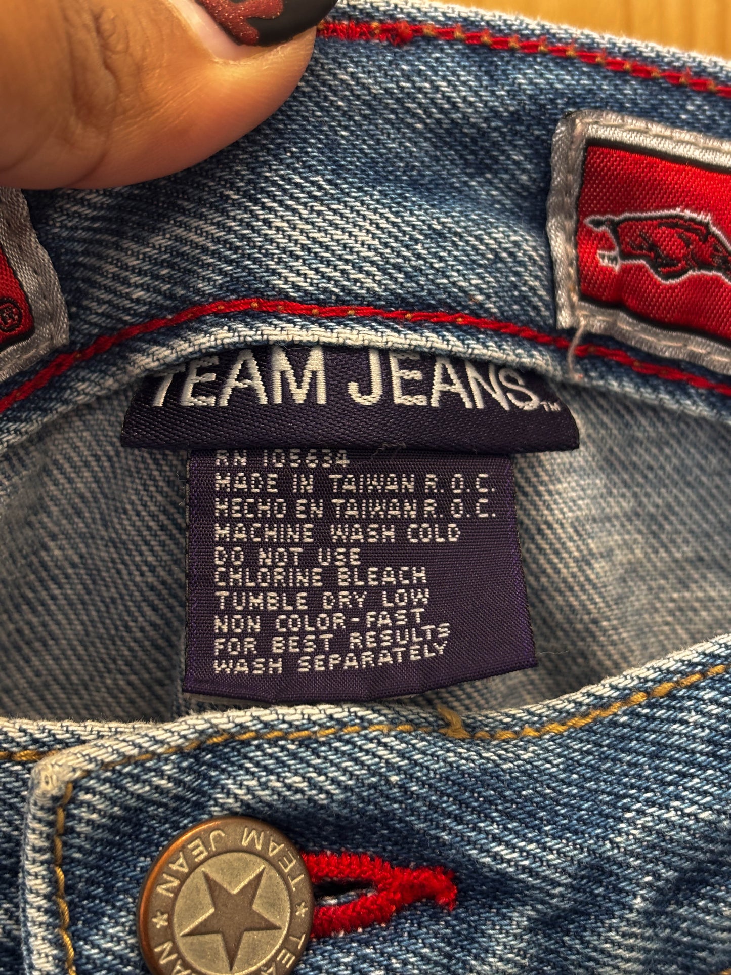 Vtg Razorback Team Jeans : 40