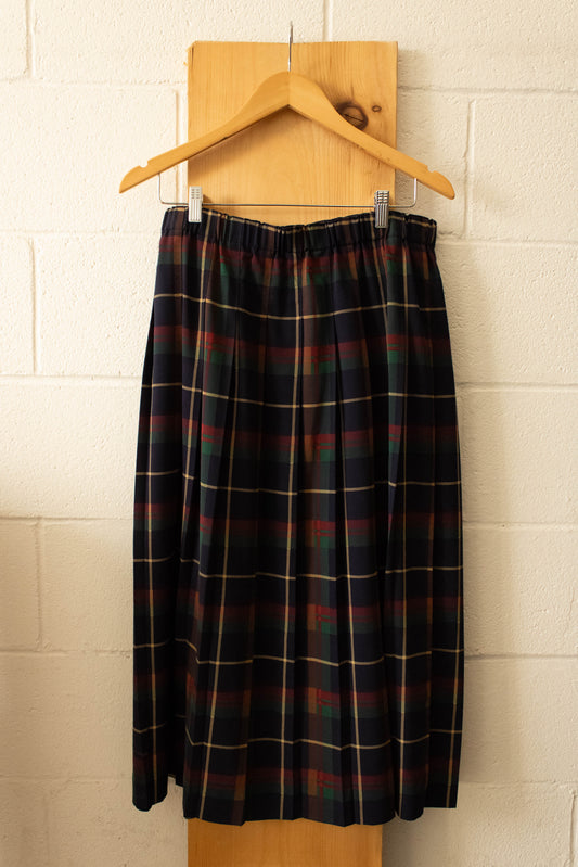 Plaid Pleated Skirt : XL