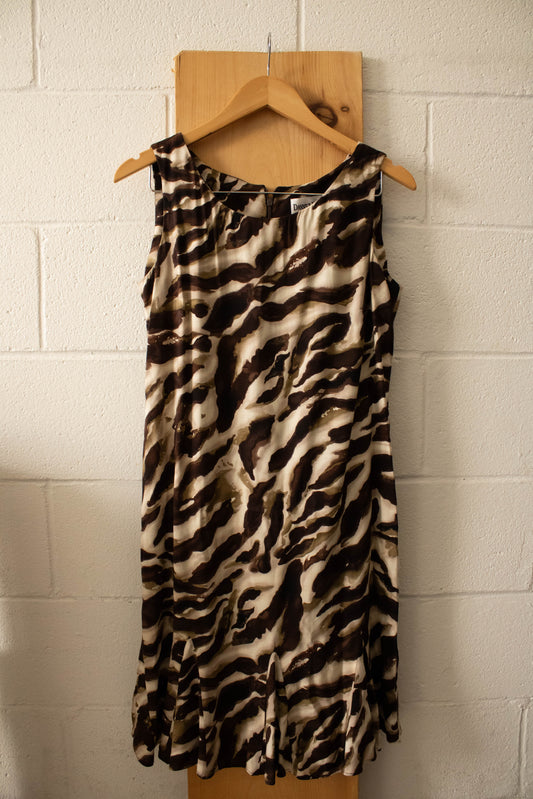 Brown Zebra Print Dress : 8