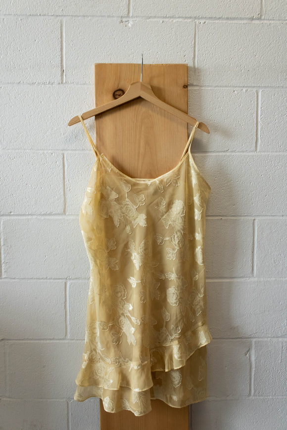 Yellow Floral Sheer Dress : 25