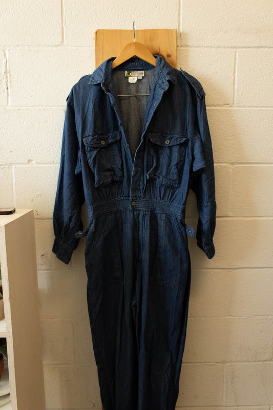 Vtg Denim Jumpsuit : L