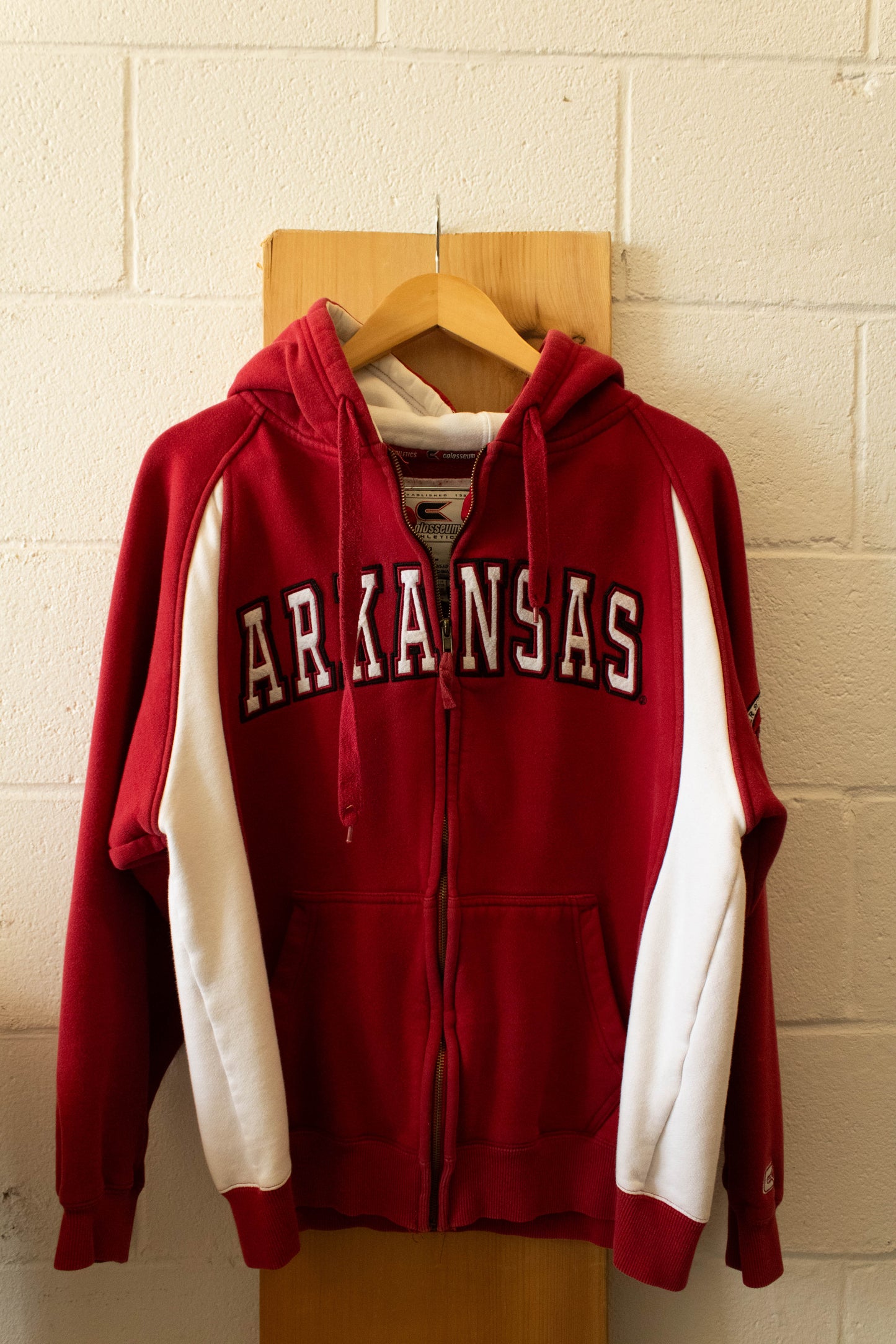 Arkansas Zip Up Hoodie : L