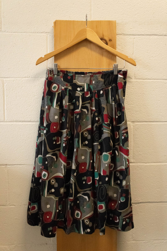 Vtg Abstract Skirt : 28