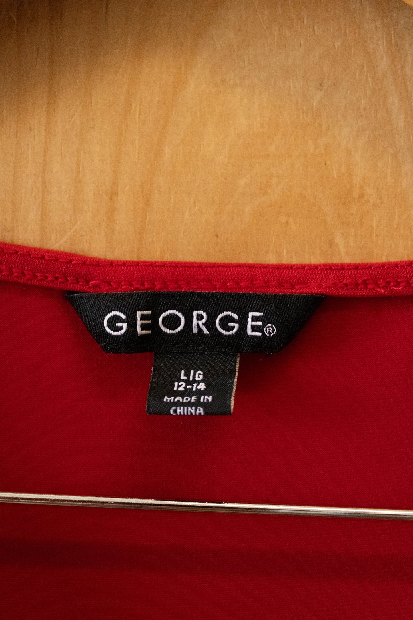 Red Cowl Neck Tank : L