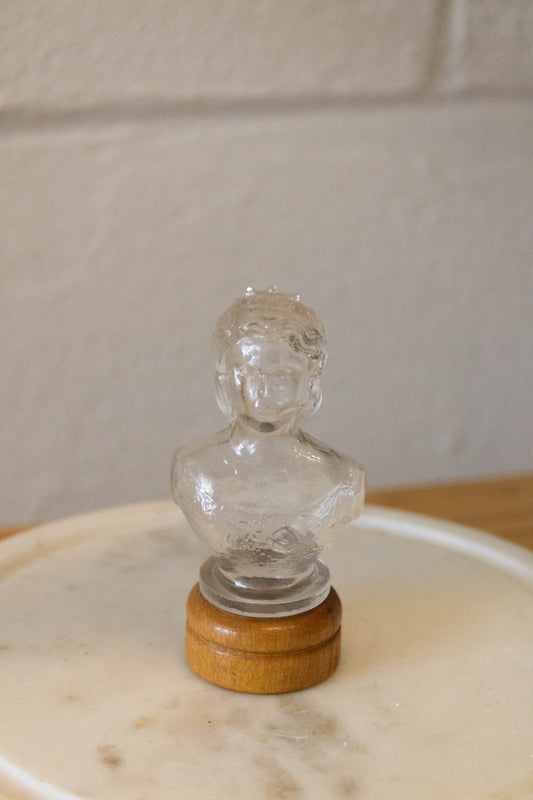 Vtg Queen Glass Perfume Bottle