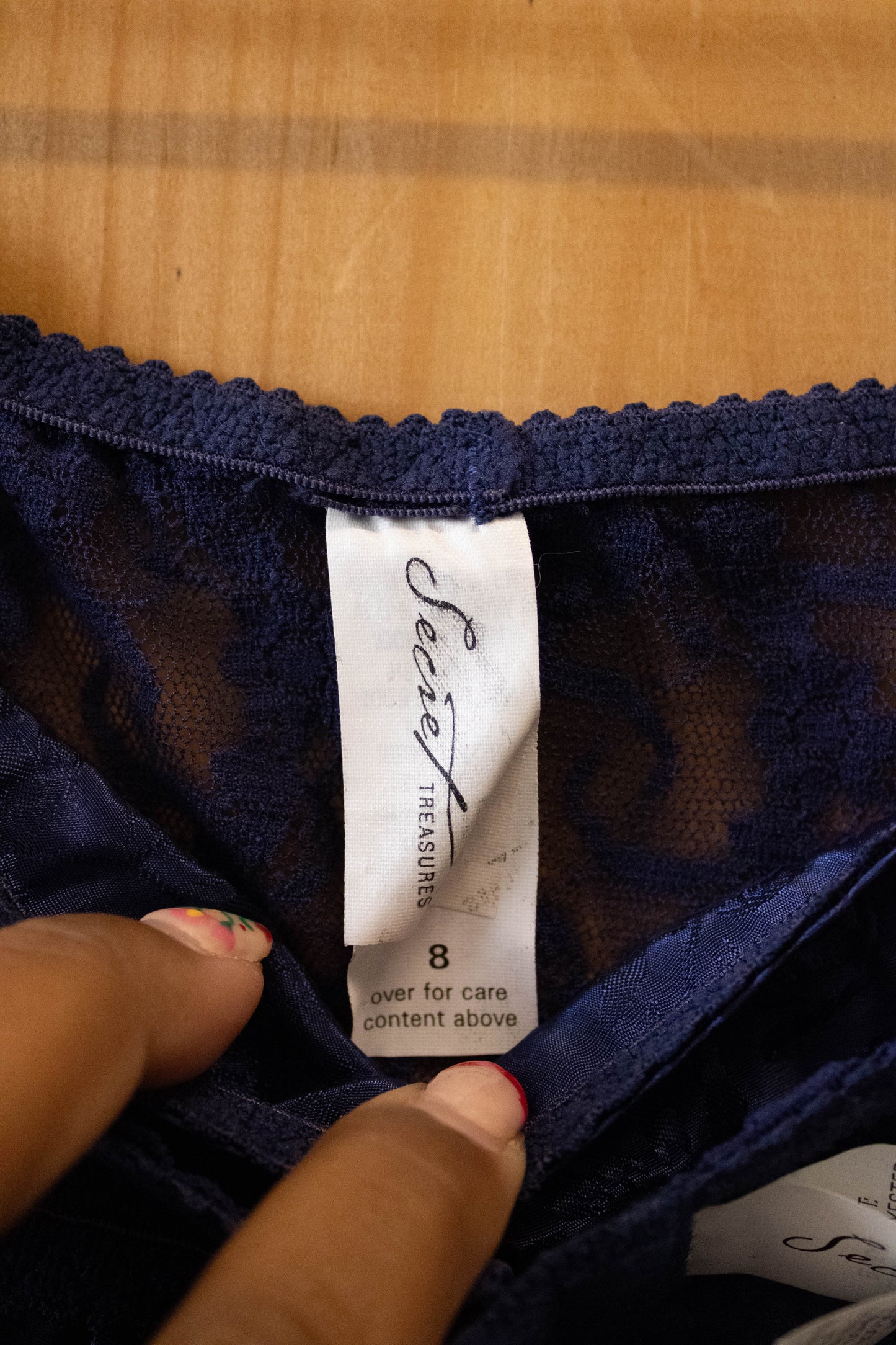 Navy Floral Bra Set : 38B