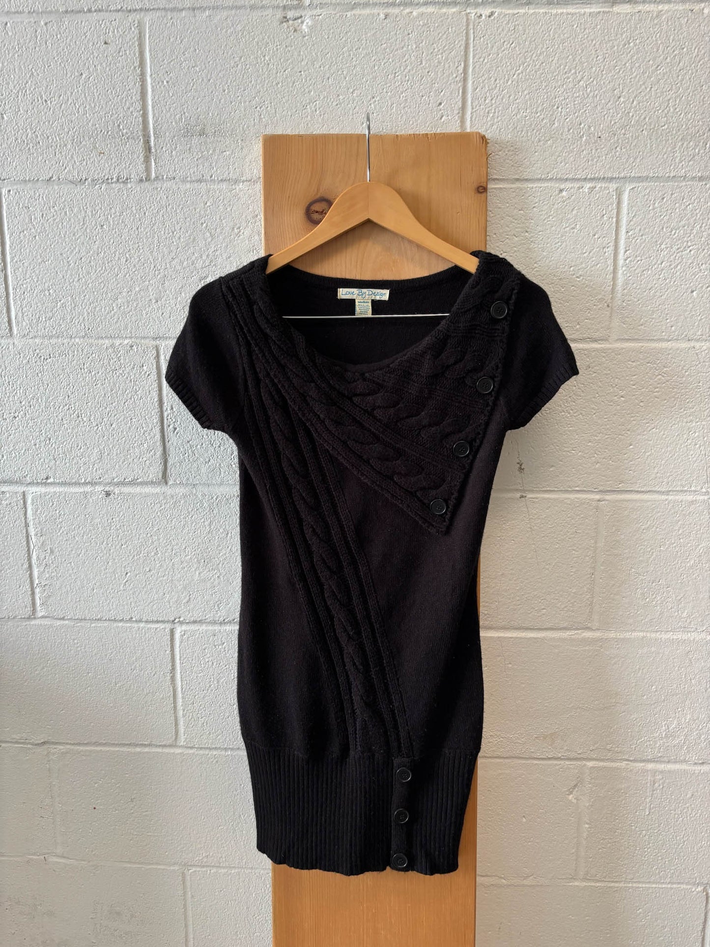 Black Sweater Dress / Top : M