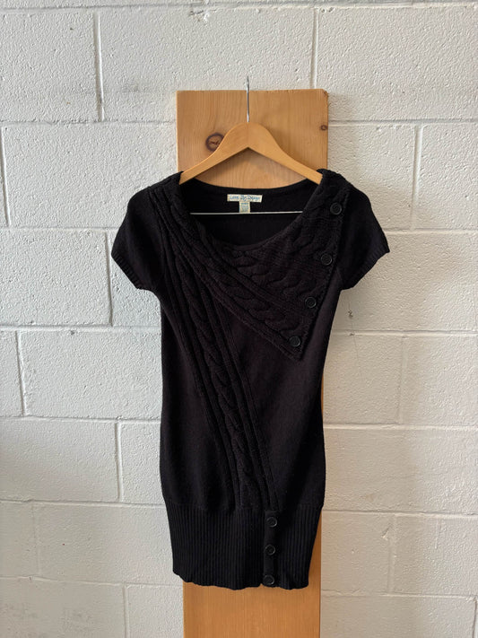 Black Sweater Dress / Top : M