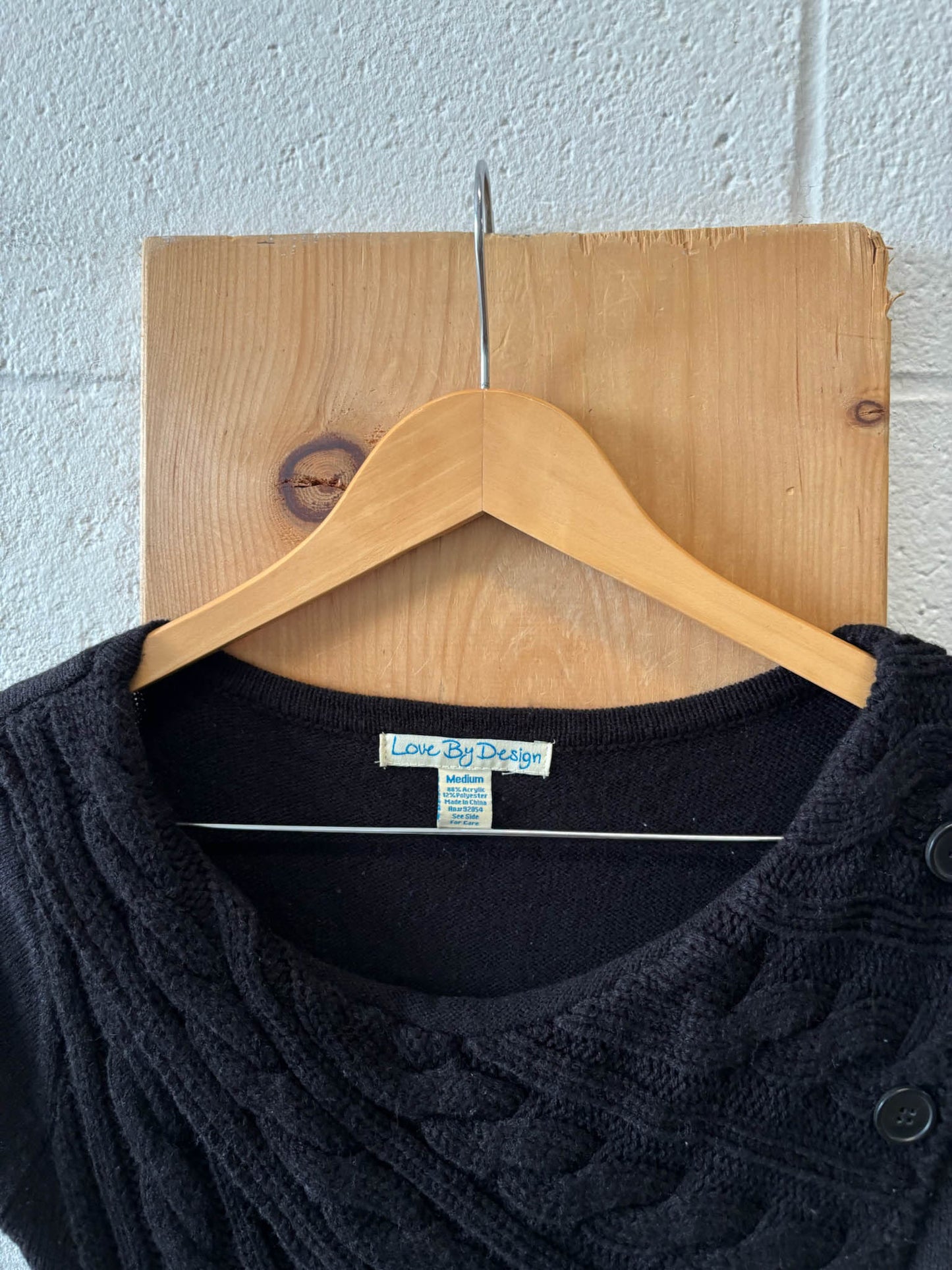 Black Sweater Dress / Top : M