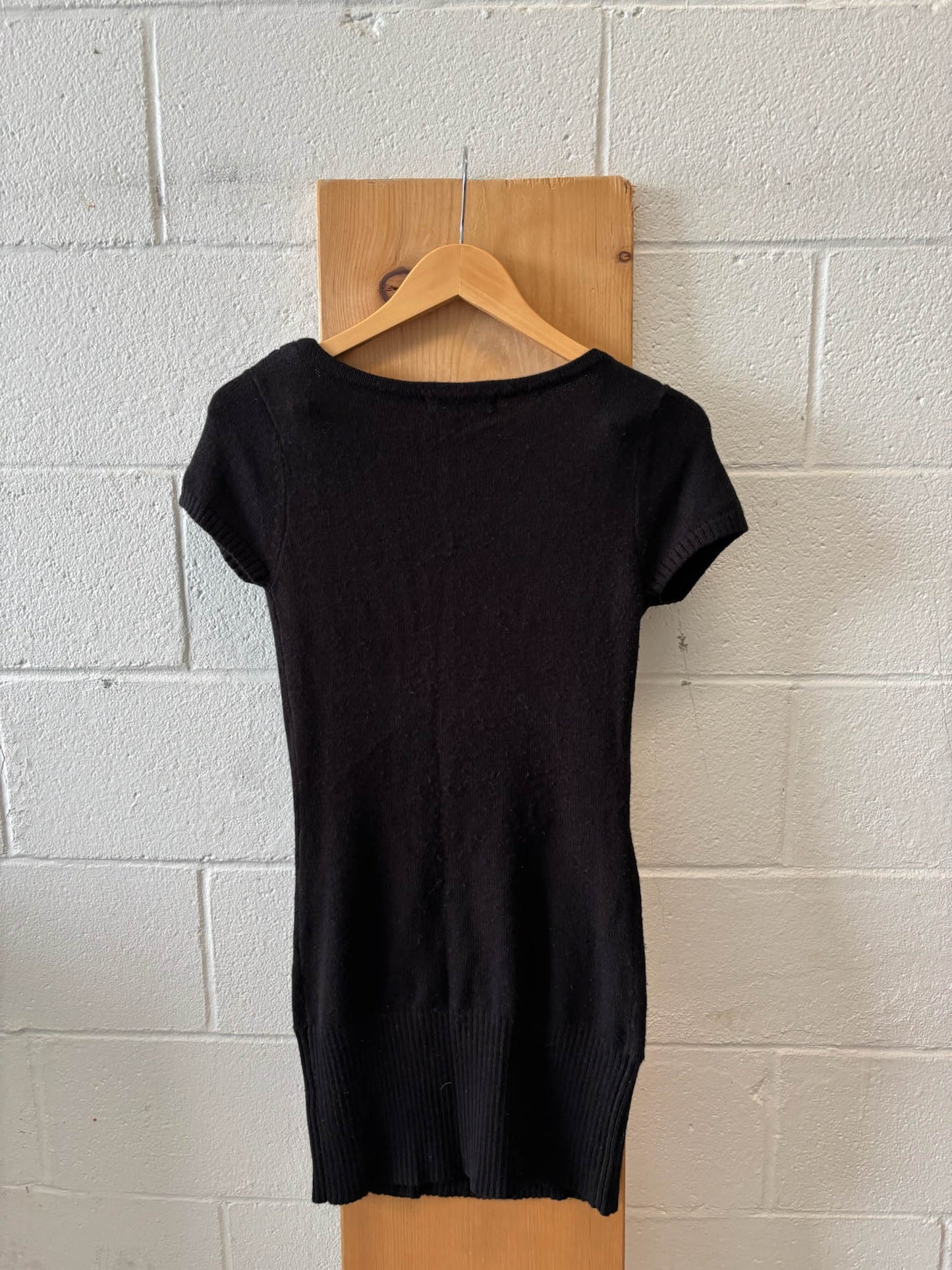 Black Sweater Dress / Top : M