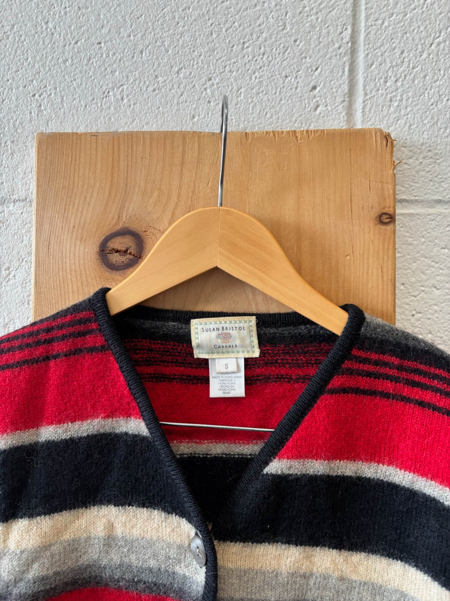 90s Striped Cardigan : S