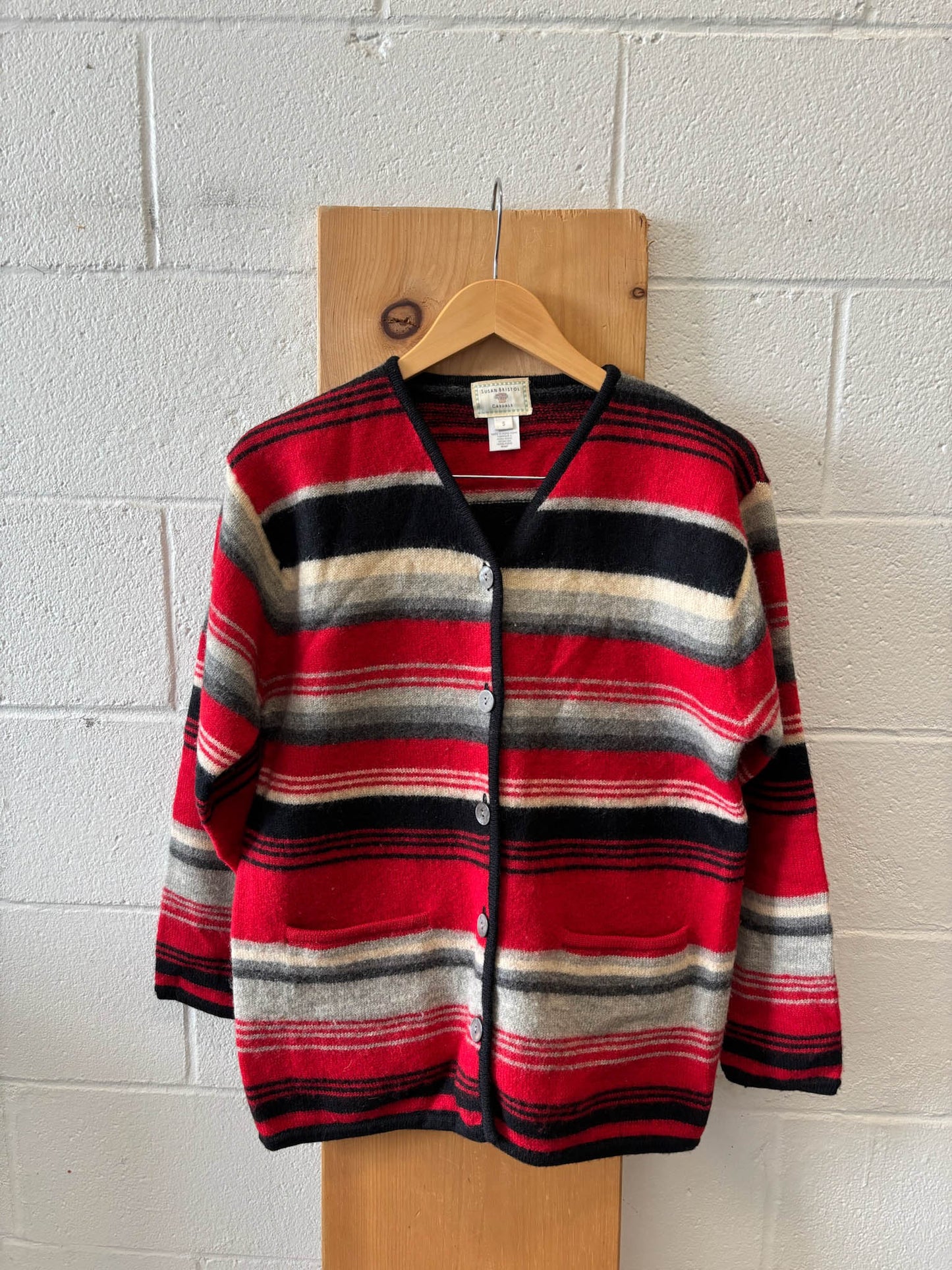 90s Striped Cardigan : S