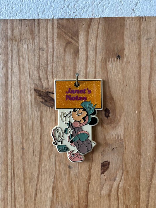 Vtg Minnie Notes Magnet