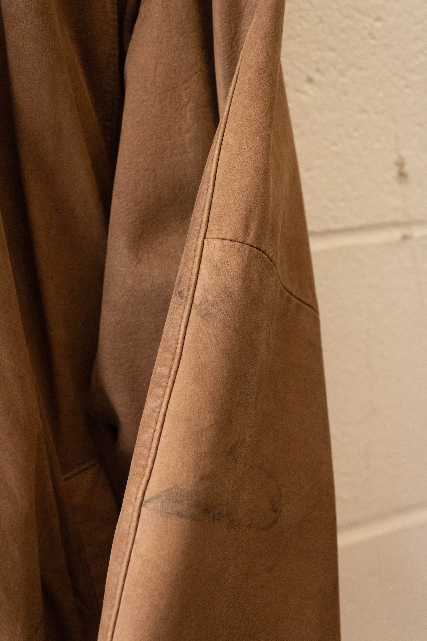 Vtg Suede Bomber Jacket : L