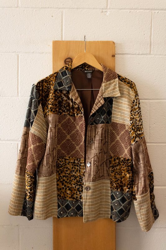 Vtg Patchwork Jacket : S