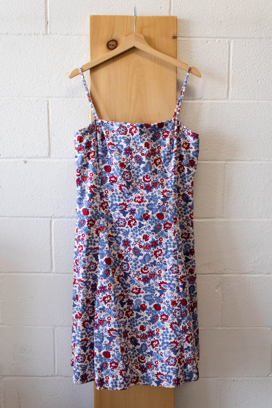 Red and Blue Floral Dress : 12