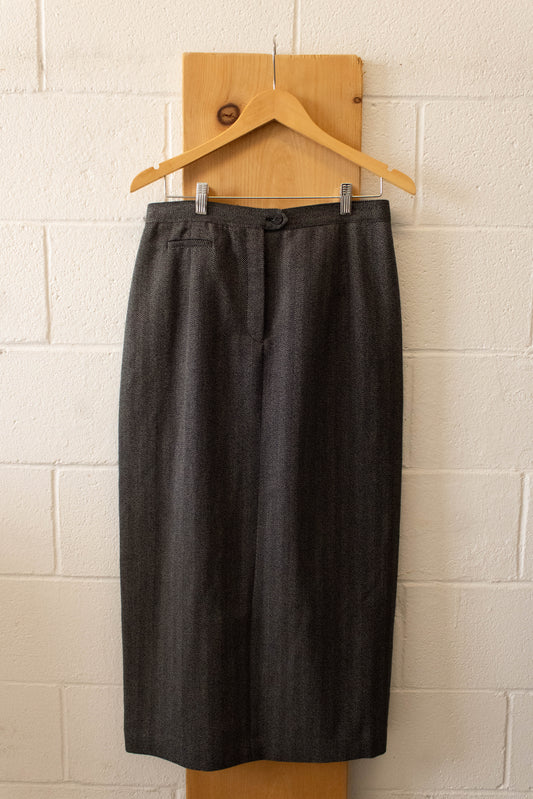 Vtg Grey Tweed Skirt : 12