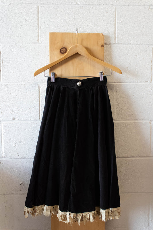 WHSE479 Original Black Corduroy Skirt : 24