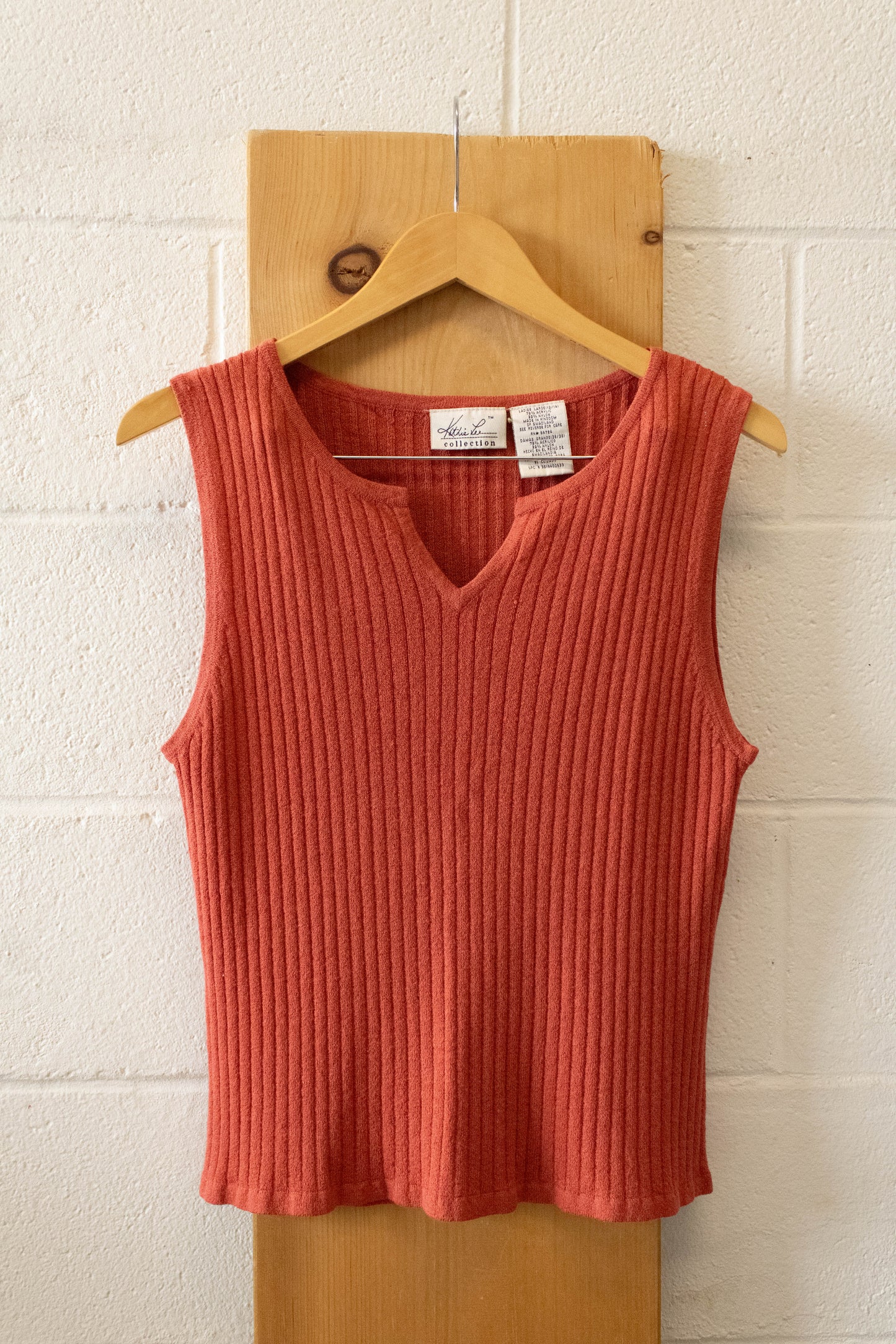 Vtg Ribbed Tank : L