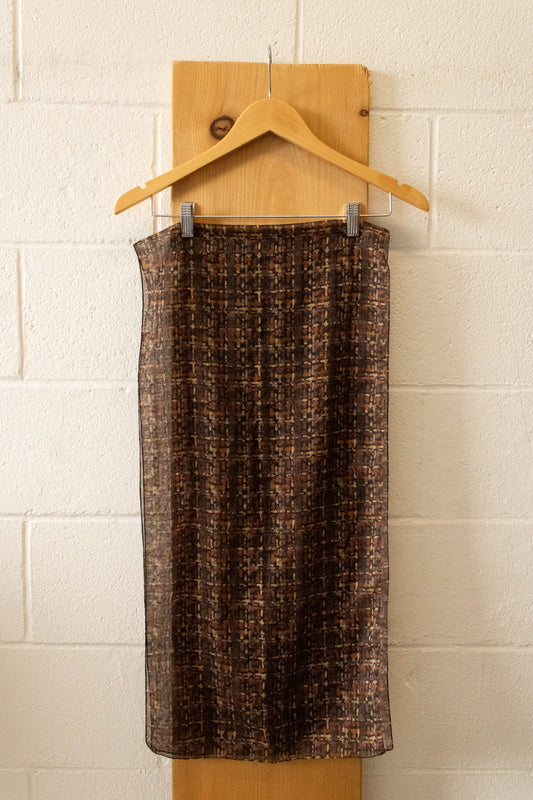 Brown Printed Scarf