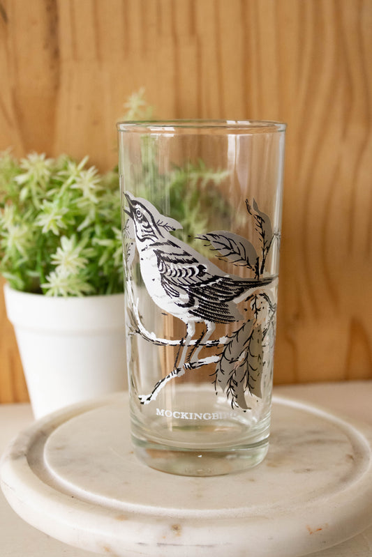 Vtg Mockingbird Glass