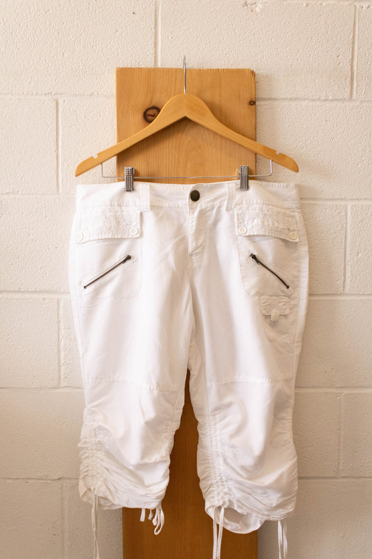 Y2K White Capris : L