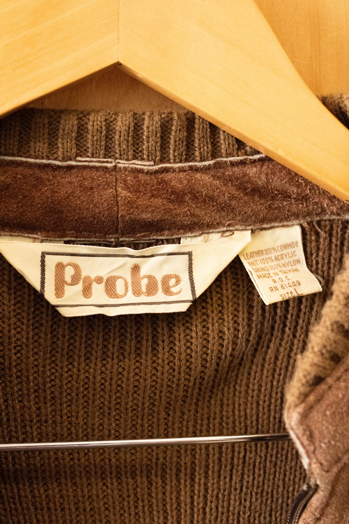Vtg Brown Suede Jacket : L