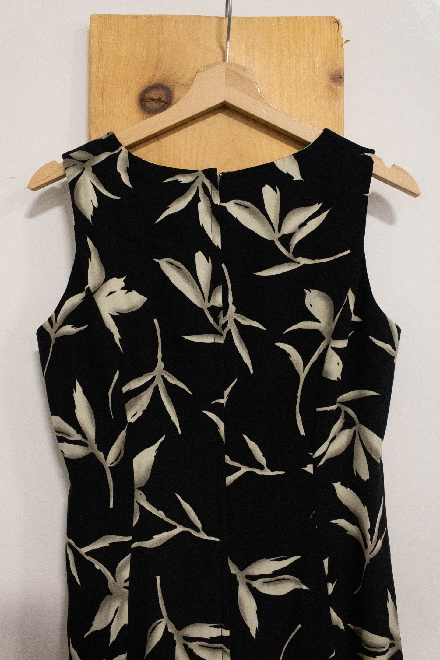 Vtg Black Floral Dress : 4