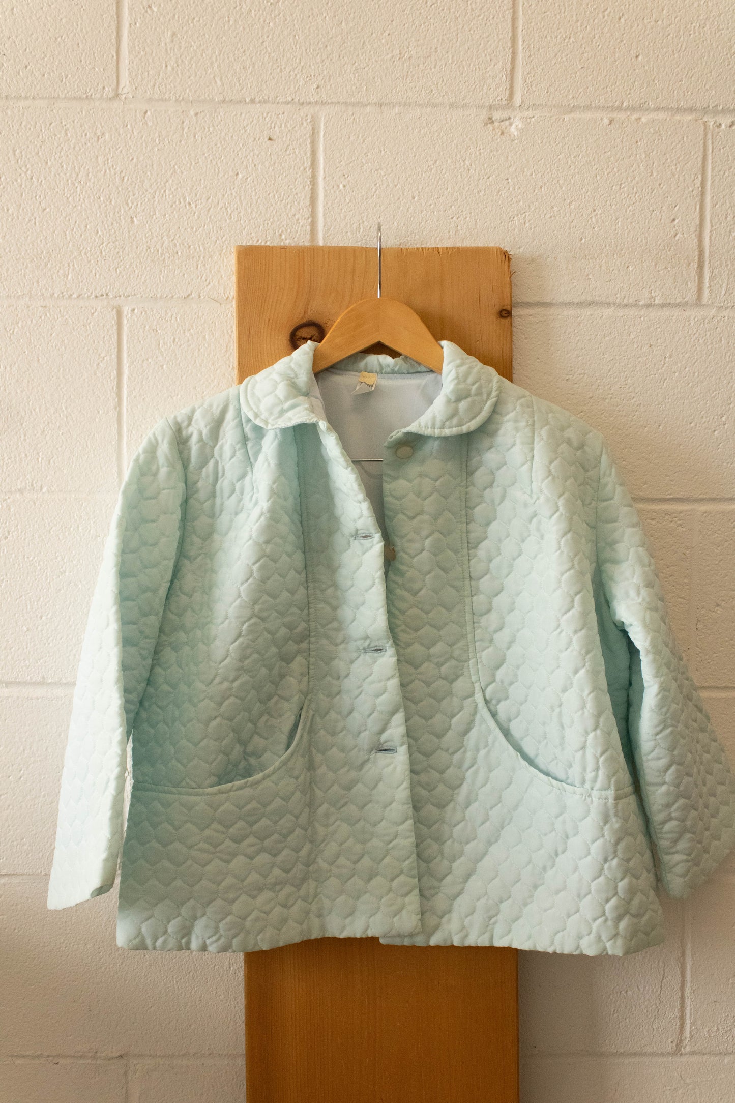 Vtg Mint Quilted Jacket : M