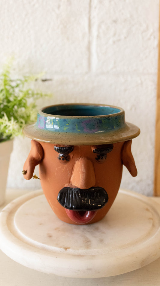 Bird Brain Pottery Planter Head (Local Pick Up Only)