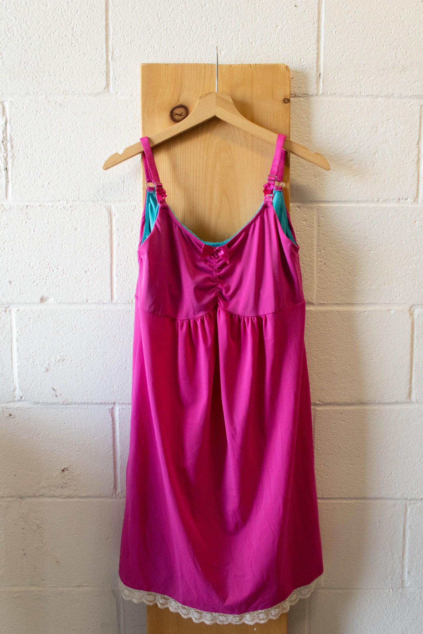 Hot Pink Slip Dress : M