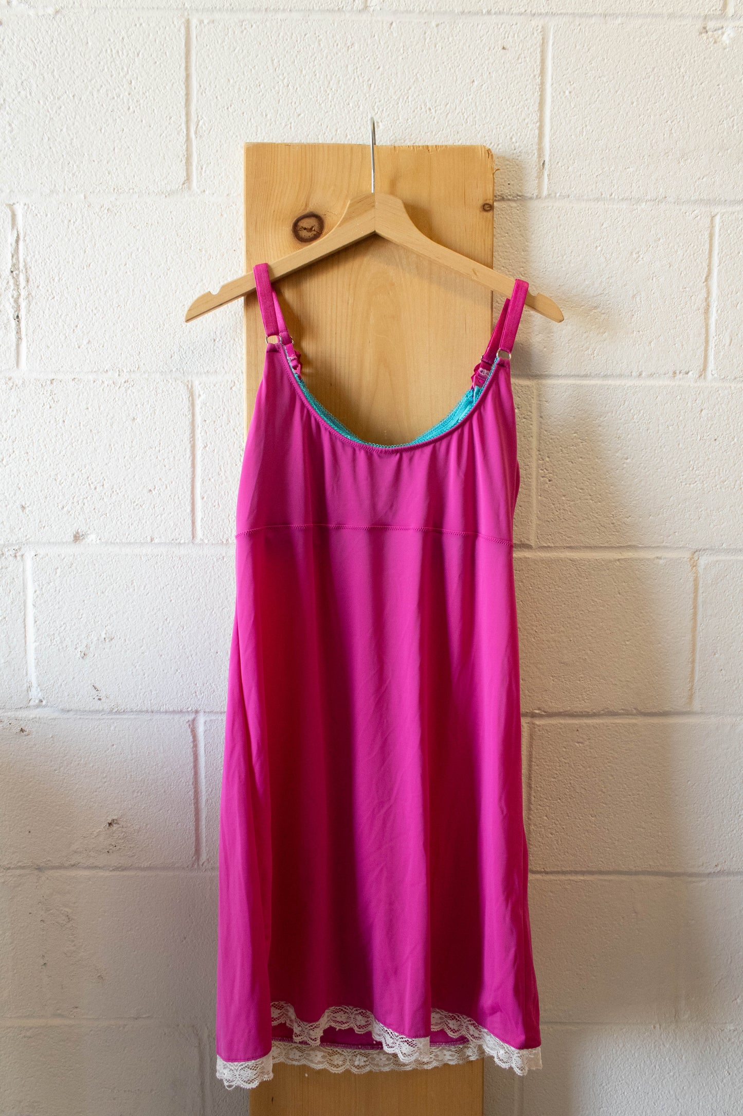 Hot Pink Slip Dress : M