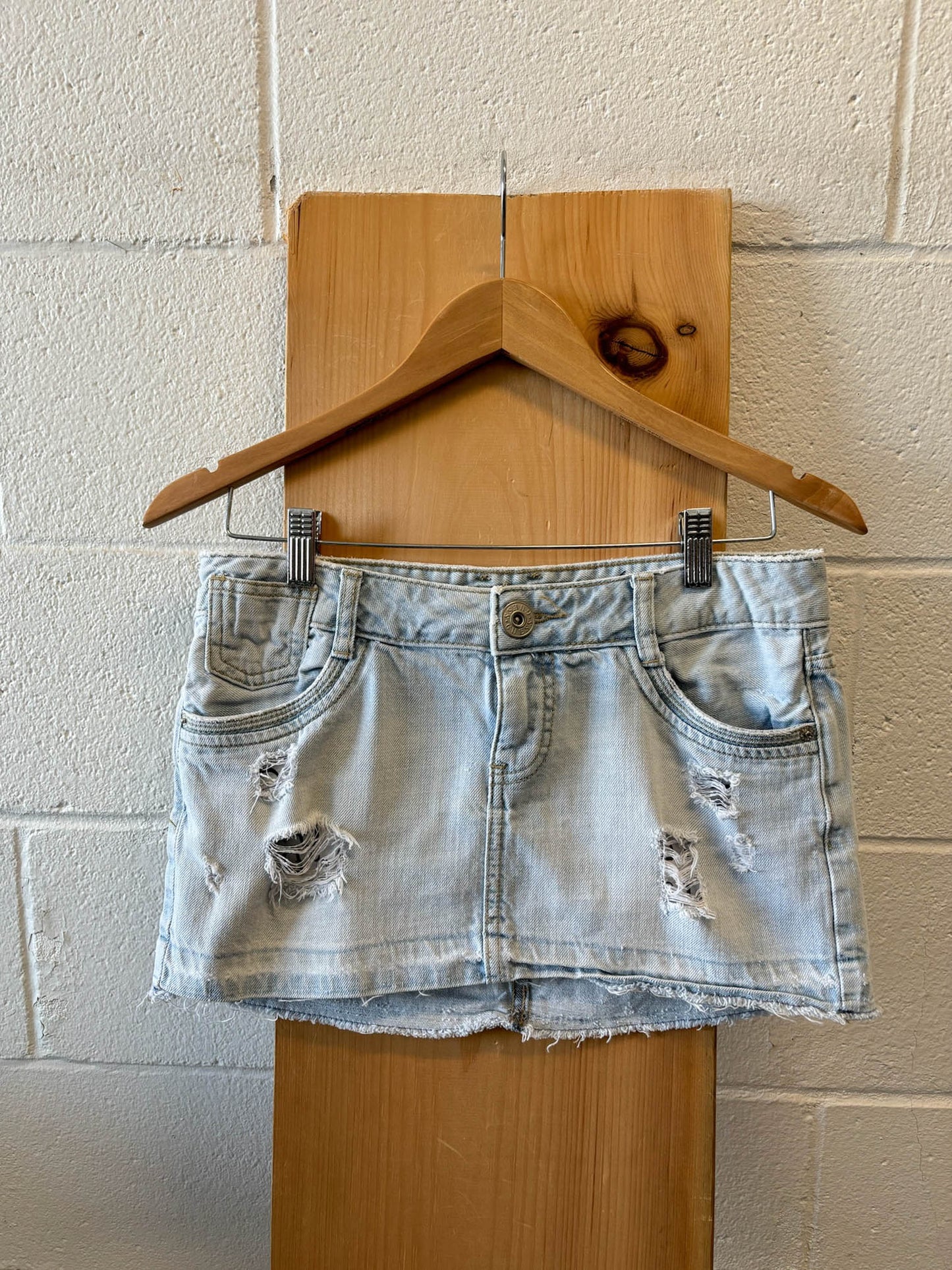 Vtg Denim Mini Skirt : 32