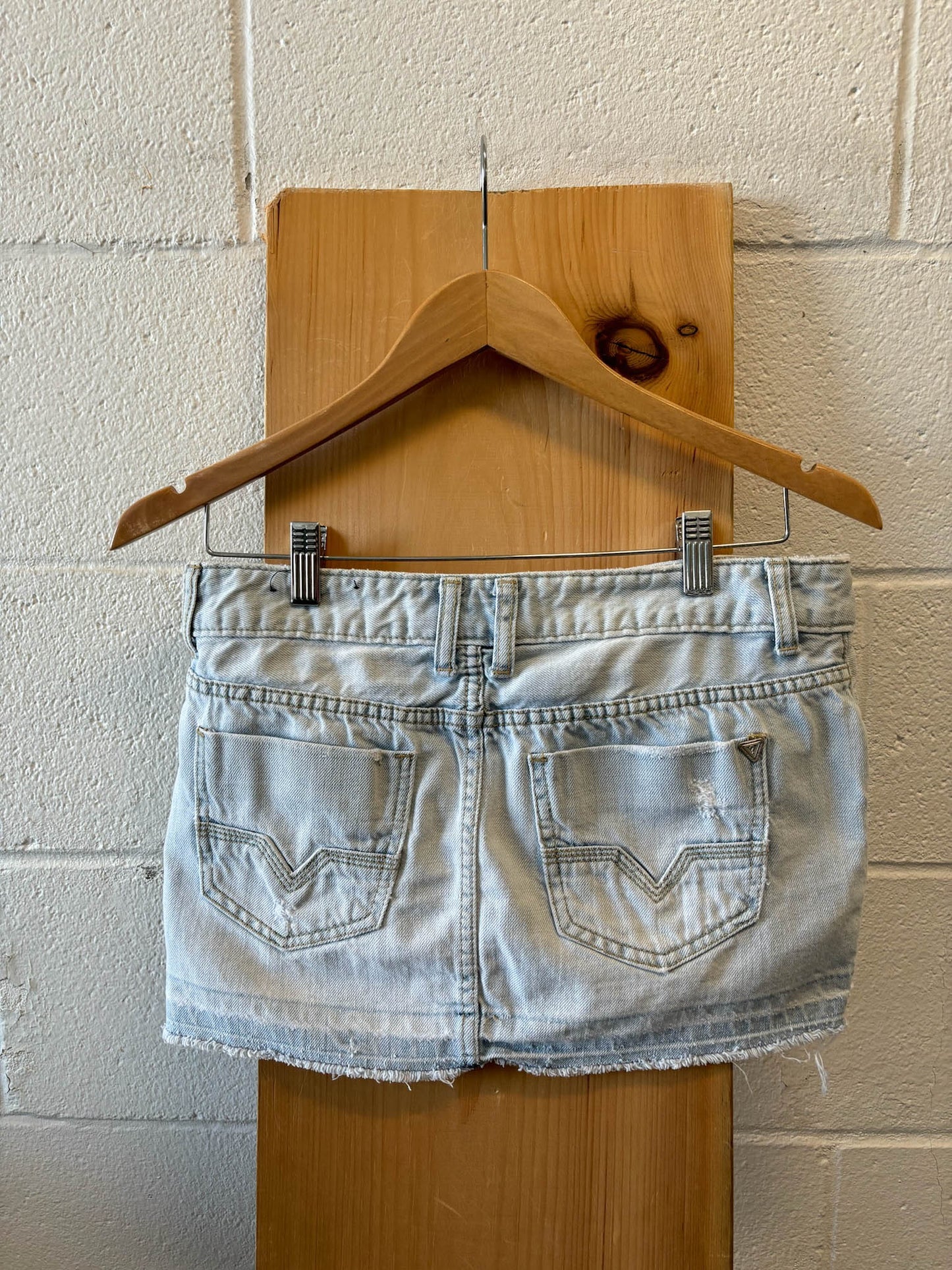 Vtg Denim Mini Skirt : 32