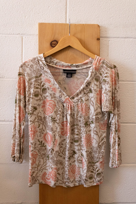 Pink Floral Top : XS