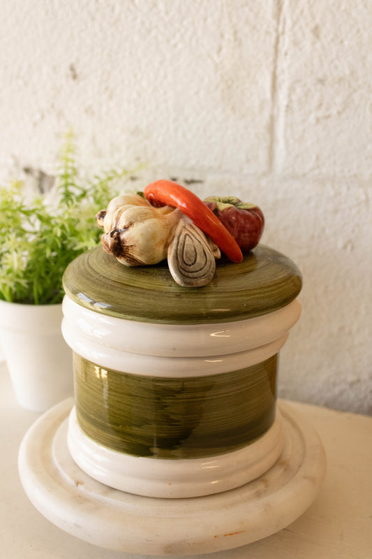 Vtg Green Garden Harvest Jar (Local Pick Up Only)