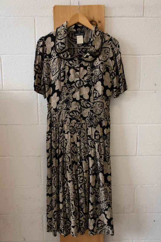 Vtg Drop Waist Printed Dress : 4